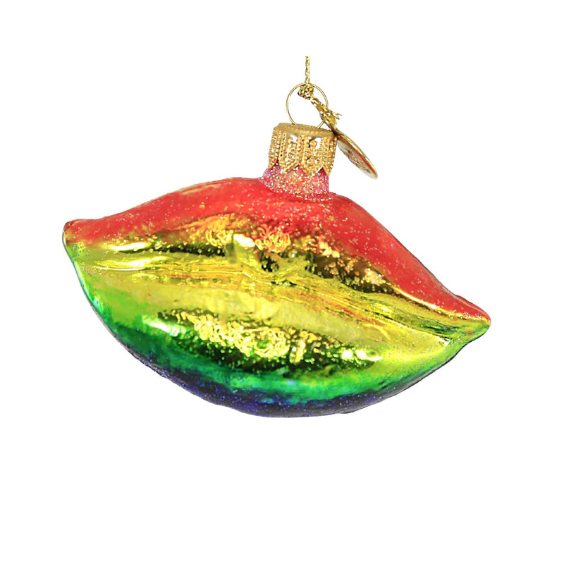 Morawski Rainbow Lips Glass Ornament Pride L.G.B.T.Q. 19485 (47472)