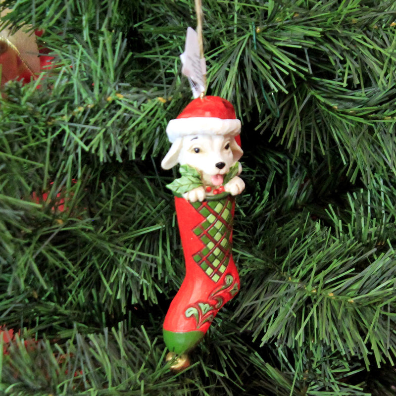 Jim Shore Dog In Stocking Ornament - - SBKGifts.com