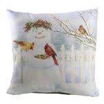 Manual Woodworkers And Weavers Happy Snowman W/Birdseed - One Pillow 18 Inch, Polyester - Indoor Outdoor Slhsb (47549)