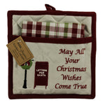 Tabletop Santa Mailbox Pocket Pot Holder Fabric Kitchen Towel Christmas 9996152 (47573)