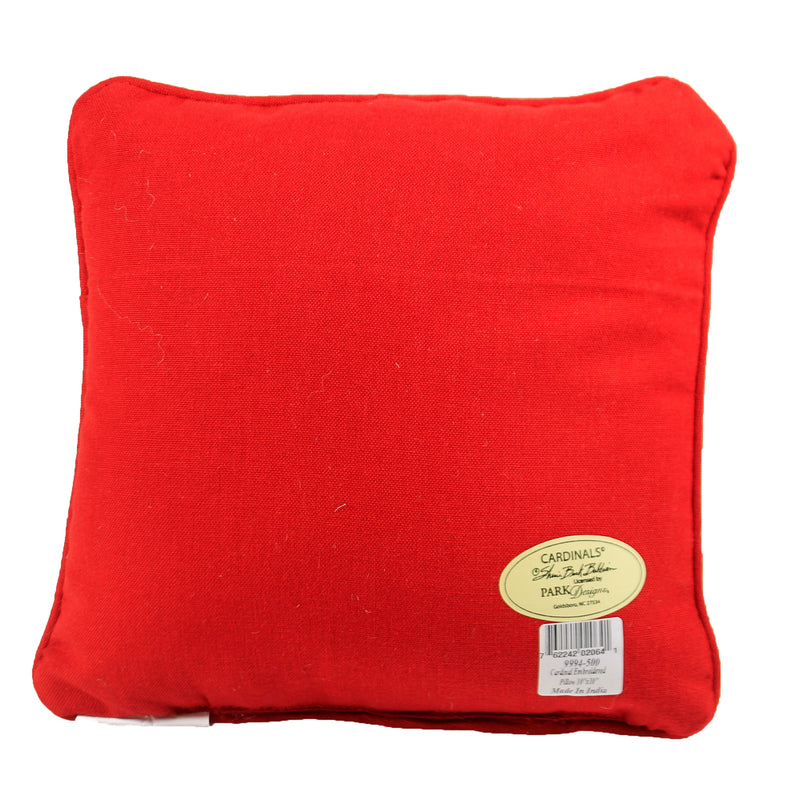 Home Decor Cardinal Embroidered Pillow - - SBKGifts.com