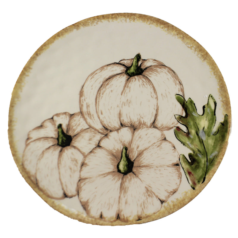 Tabletop Fall Harvest Round Platter Ceramic Autumn Pumpkins Er66928 (47599)