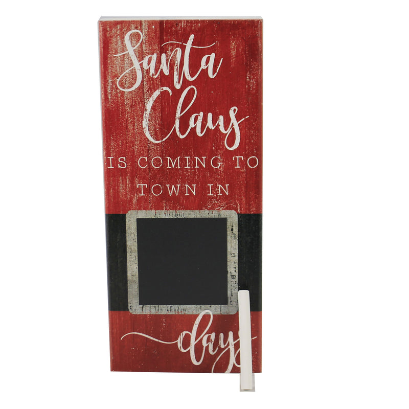 Christmas Santa Coming Wood Christmas Chalk Claus Cht1052