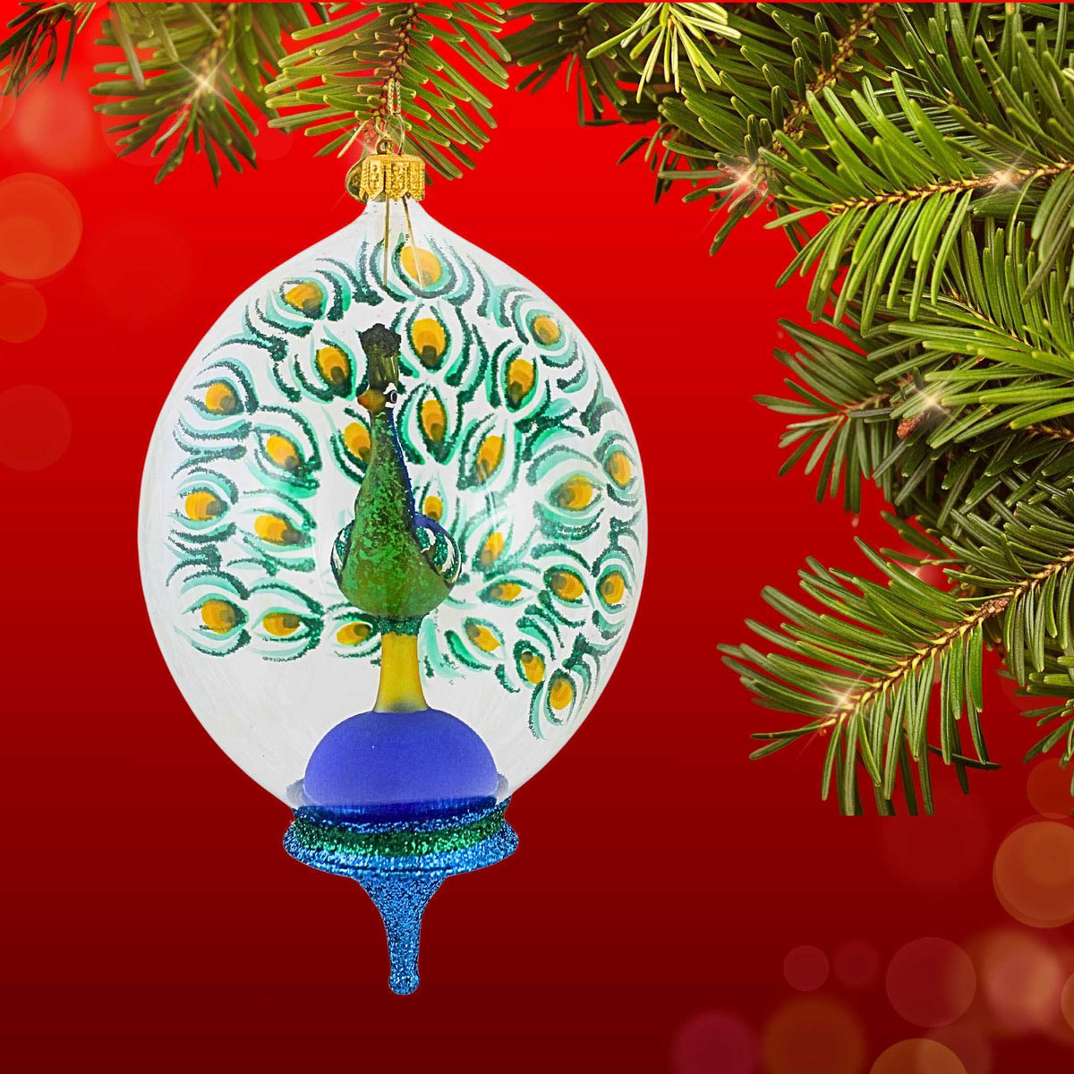 Morawski Peacock In A Dome - - SBKGifts.com