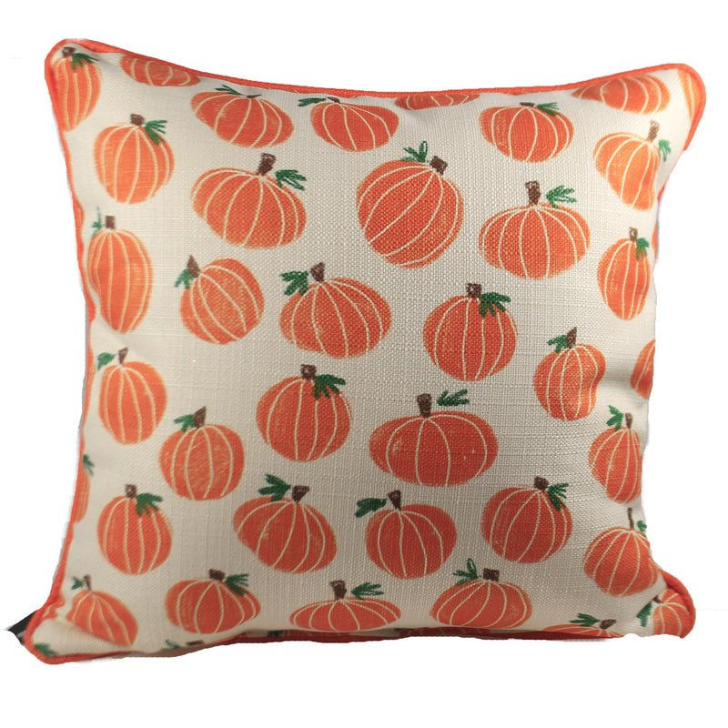 Fall Hand-Painted Pumpkin Pattern Fabric Pillow Indoor Fal0029 (47771)