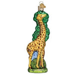 Old World Christmas Tree Reaching Giraffe - 1 Ornament 5.5 Inch, Glass - Ornament Animal Safari Zoo 12562 (47783)