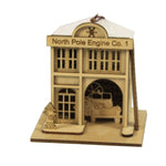 Ginger Cottages North Pole Engine Co. - One Building 4 Inch, Wood - #1 Firehouse Truck Hydrant 80018 (47784)