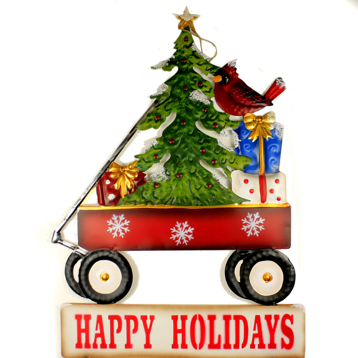 Christmas Wagon W/ Christmas Tree Yard - - SBKGifts.com