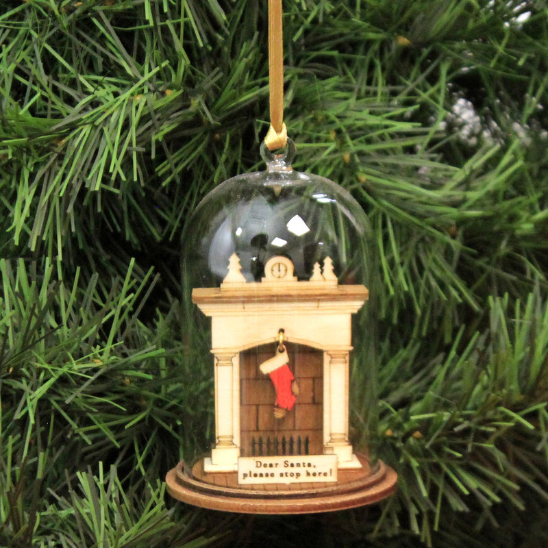 Holiday Ornament Santa Please Stop Here Ornament - - SBKGifts.com