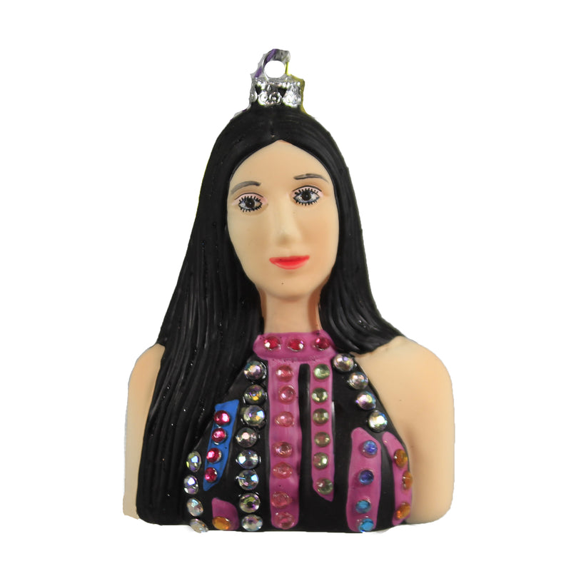 Holiday Ornament Cher Glass Ornament Music Icon Disco Go6411