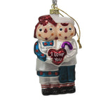 Holiday Ornament Retro Doll Glass Raggedy  Ann Andy Christmas Go4216 (47915)