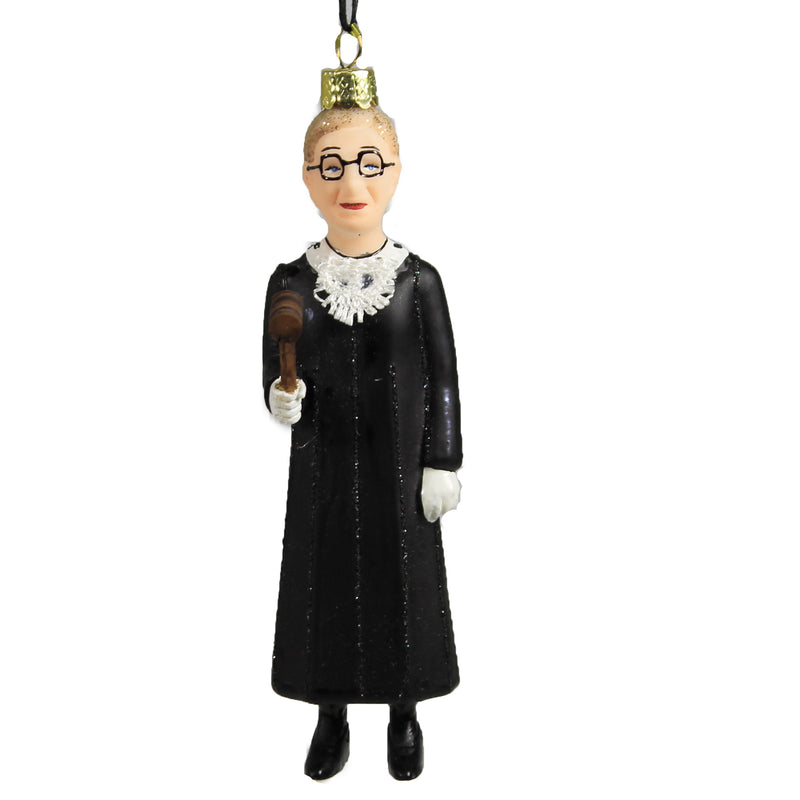 Holiday Ornament Standing Rbg Glass Ruth Bader Ginsburg Icon Law Go6020 (47987)