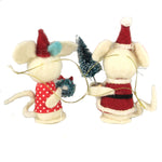 Holiday Ornament Mr & Mrs Mice Claus Set / 2 - - SBKGifts.com