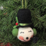 Holiday Ornament Holly Jolly Felt Snowman - - SBKGifts.com