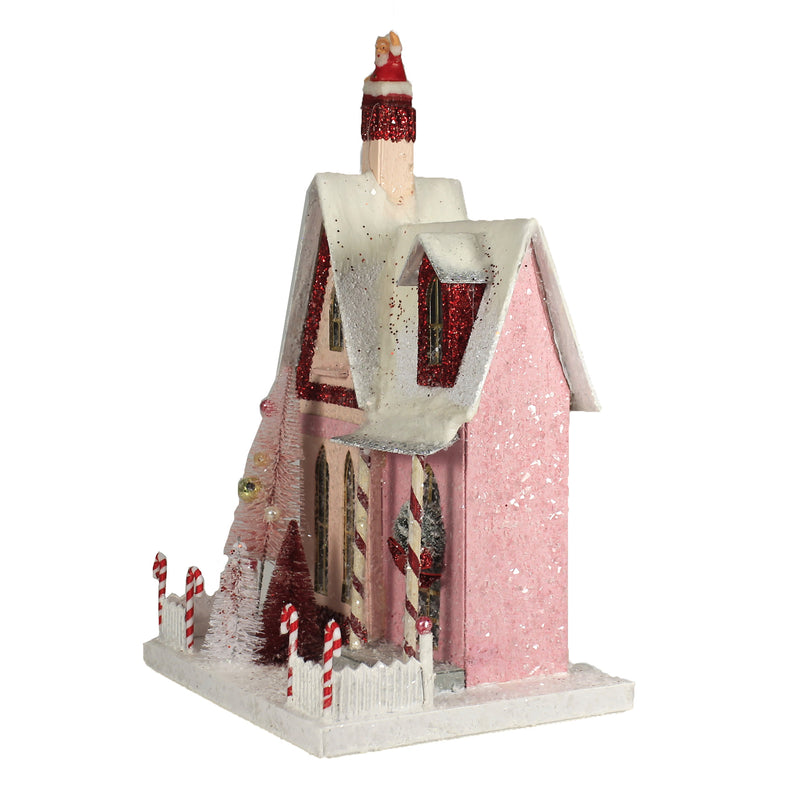 Christmas Candy Cane Cottage - - SBKGifts.com