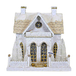 Cody Foster Winter White Cottage - 1 House 11 Inch, Paperboard - Putz House Light Up Retro Hou302 (48149)