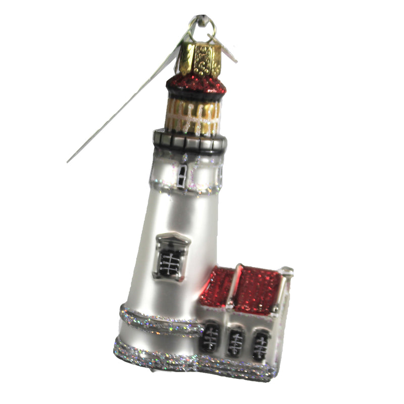 Old World Christmas Heceta Head Lighthouse Glass Oregon Sea 20122 (48151)