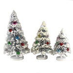 Christmas Silver Snow Forest Trees - - SBKGifts.com
