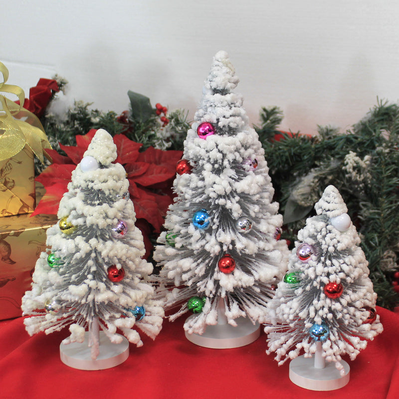 Christmas Silver Snow Forest Trees - - SBKGifts.com