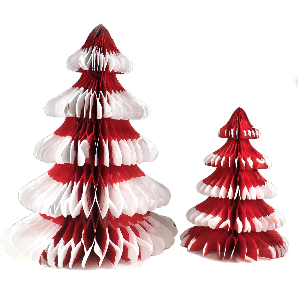 Christmas Red Honeycomb Trees - - SBKGifts.com