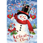 Home & Garden Candy Cane Snowman Flag Polester Christmas 4414Fm (48205)