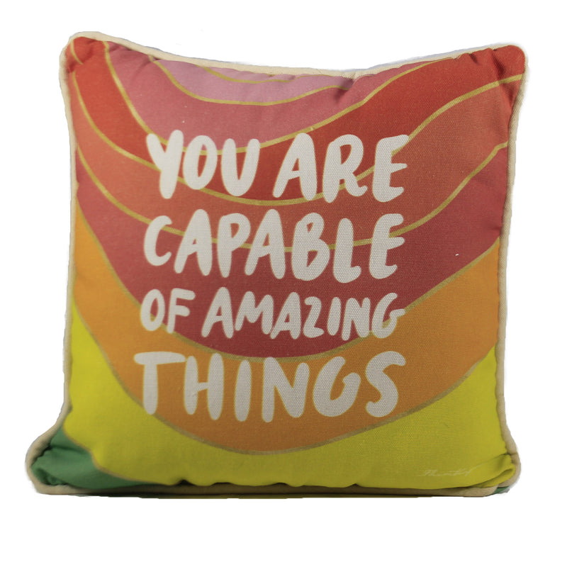 Home Decor Brights You Are Capable Pillow Fabric Encourage Positive Sdbyac (48216)