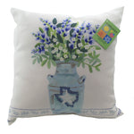 Home Decor Bluebonnets In Vase Pillow Fabric Lone Star  Texas Flower Slbivp (48221)