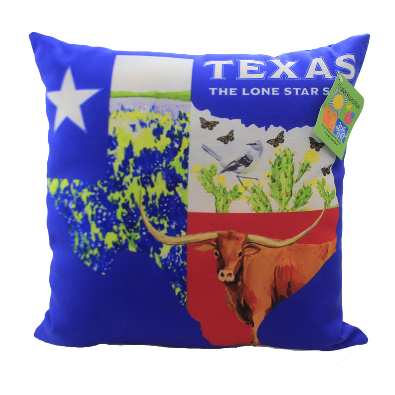 Home Decor Texas Collage Climaweave Pillow Fabric Lone Star State Sltcmc