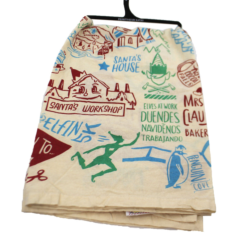 Tabletop North Pole Dish Towel - - SBKGifts.com