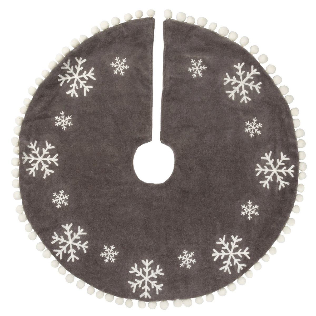 (48250) Grey Snowflake Tree Skirt
