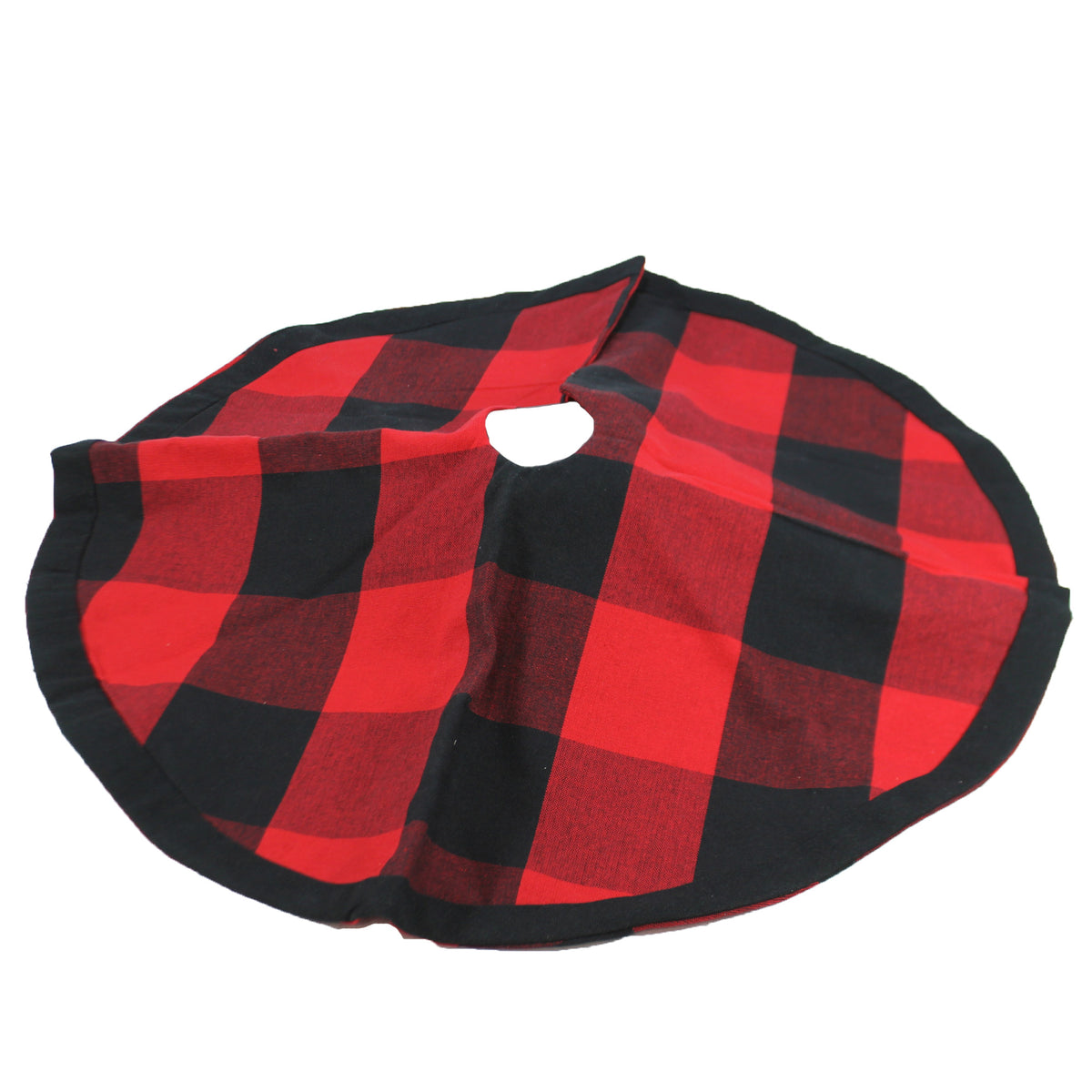 (48255) Red Black Buffalo Plaid Skirt
