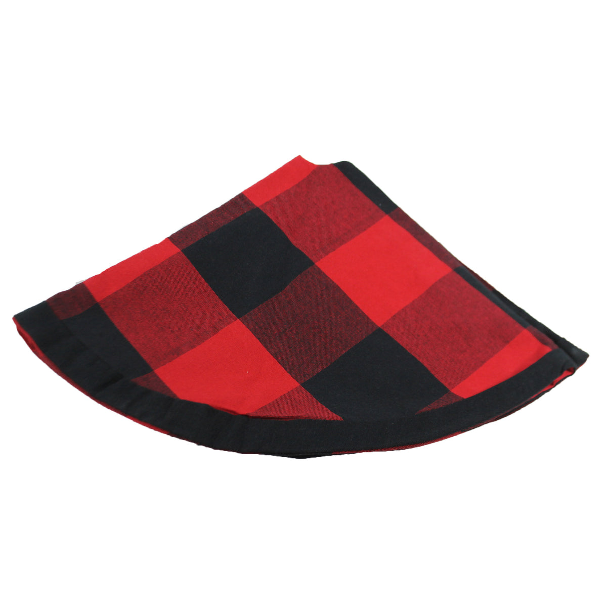 (48255) Red Black Buffalo Plaid Skirt