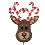 Home & Garden Candy Cane Reindeer Yard Stake - - SBKGifts.com