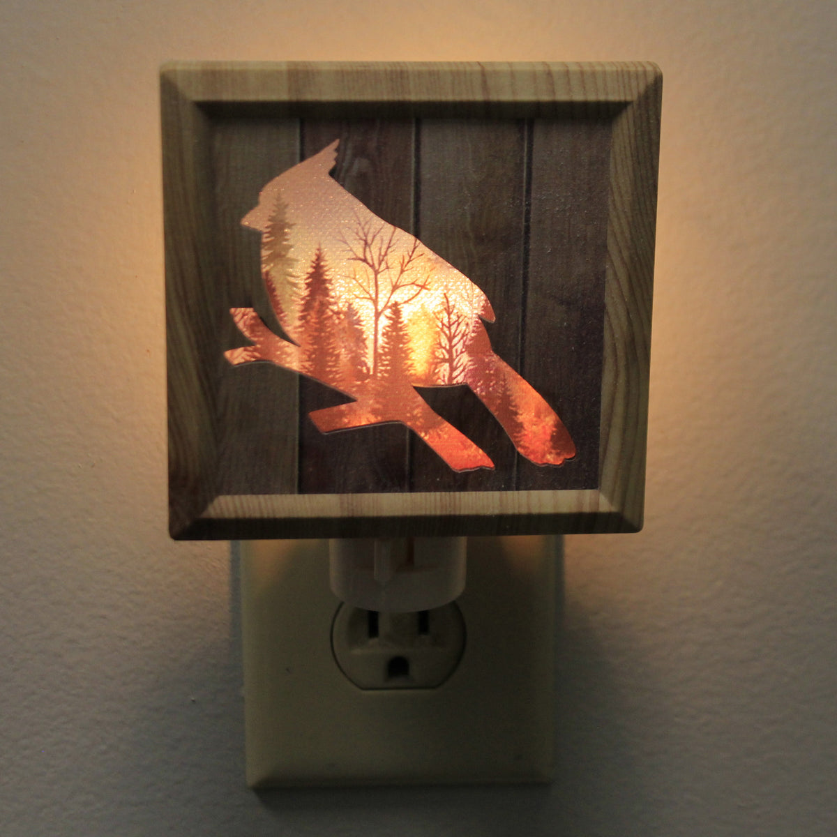 Christmas Cardinal Silhouette Night Light - - SBKGifts.com