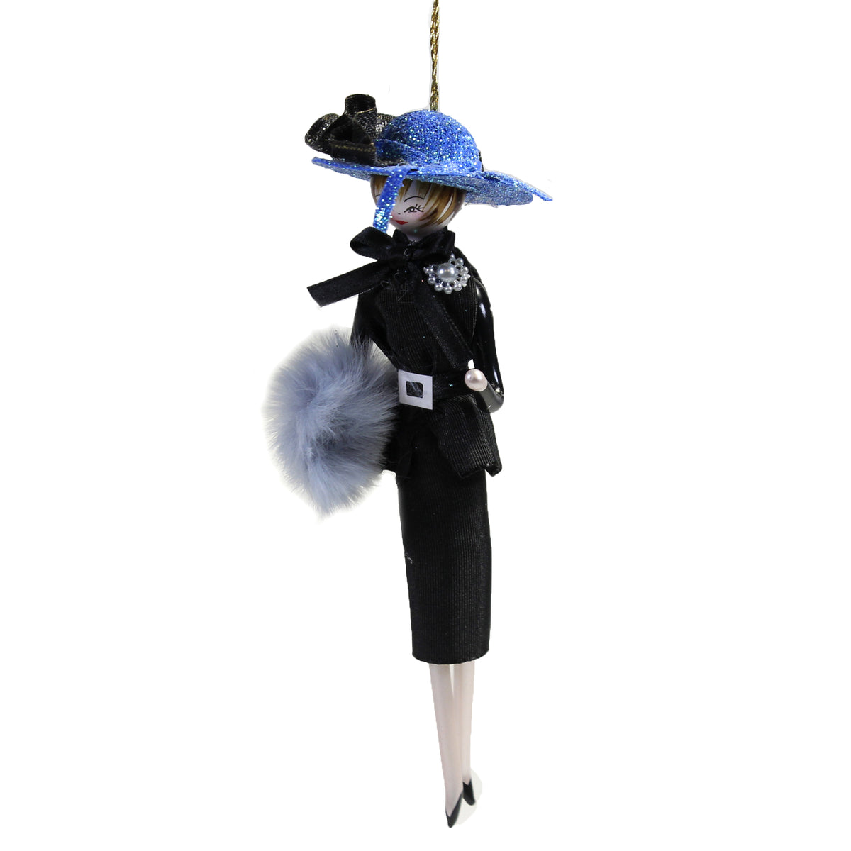 48278 Pre-Order Lady In Balck Suit And Blue Hat DO7312S