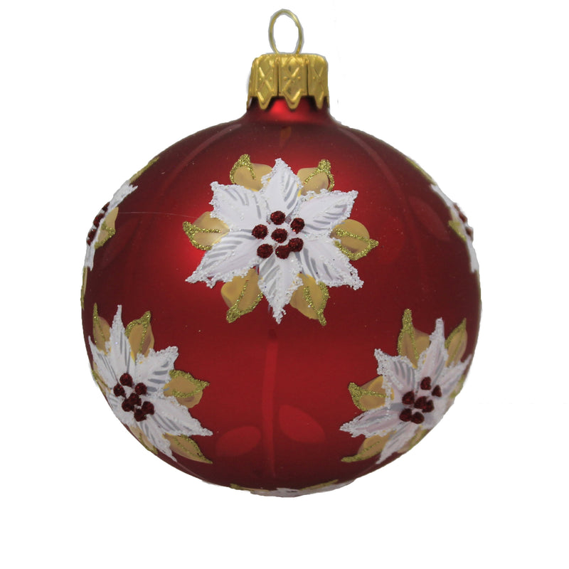 Santa Land Christmas Poinsettia Gold S/3 - - SBKGifts.com