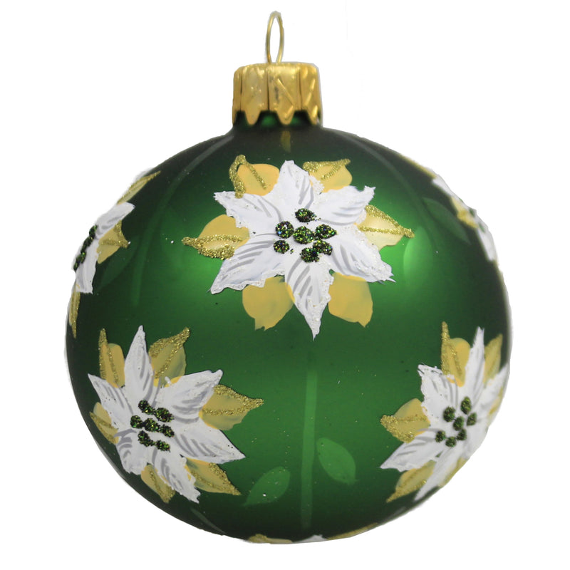 Santa Land Christmas Poinsettia Silver S/3 - - SBKGifts.com