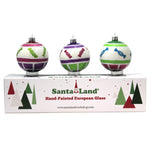 Santa Land Visions Of Candyland S/3 - 3 Glass Ornaments 4 Inch, Glass - Ornament Ball Sweet Taffy Tart 20M1070 (48349)