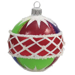 Santa Land Snowcaps S/3 Glass Ornament Ball Diamond 20M1110