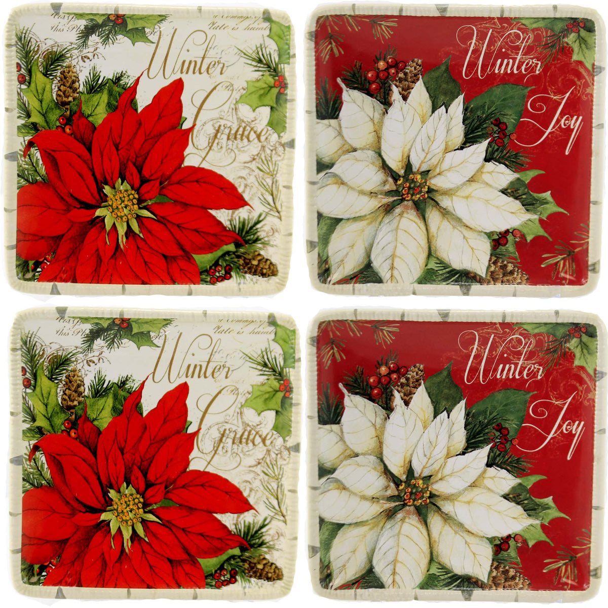 (48402) Winter Garden Canape Plate St/4