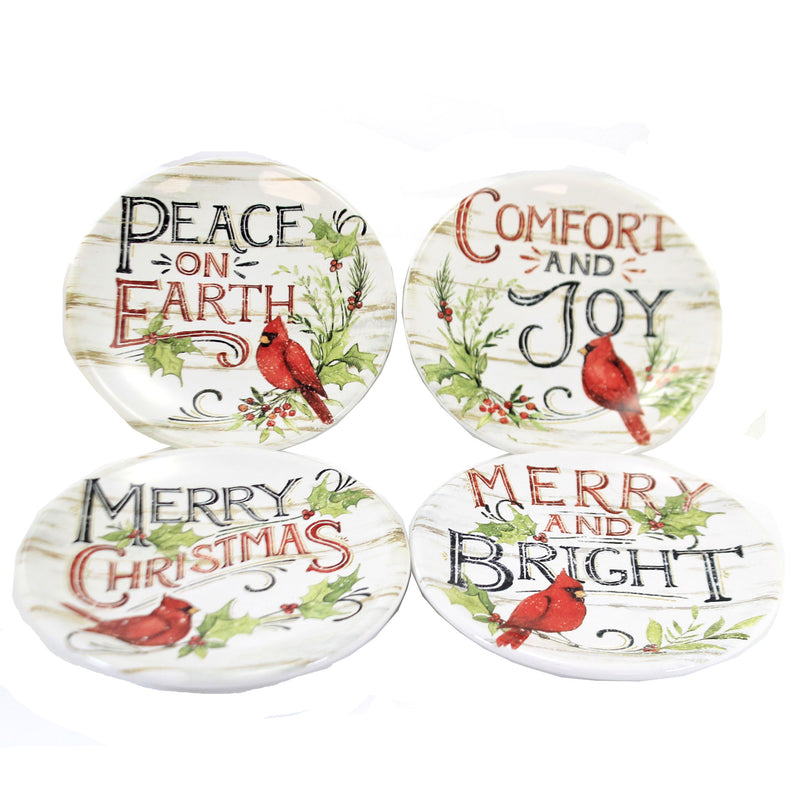 Tabletop Evergreen Canape Plates Set/4 - - SBKGifts.com