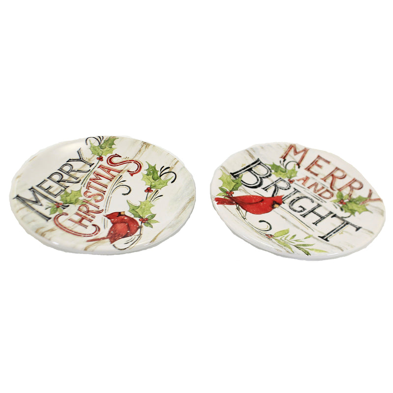 Tabletop Evergreen Canape Plates Set/4 - - SBKGifts.com