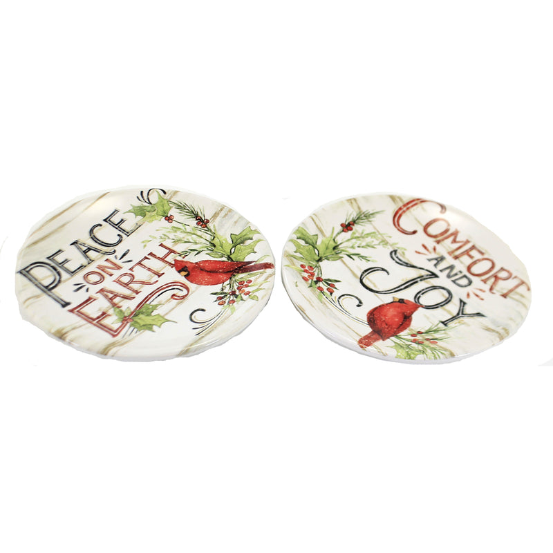 Tabletop Evergreen Canape Plates Set/4 - - SBKGifts.com