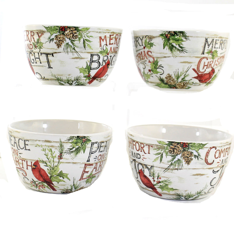 Tabletop Evergreen Ice Cream Bowl Set/4 - - SBKGifts.com
