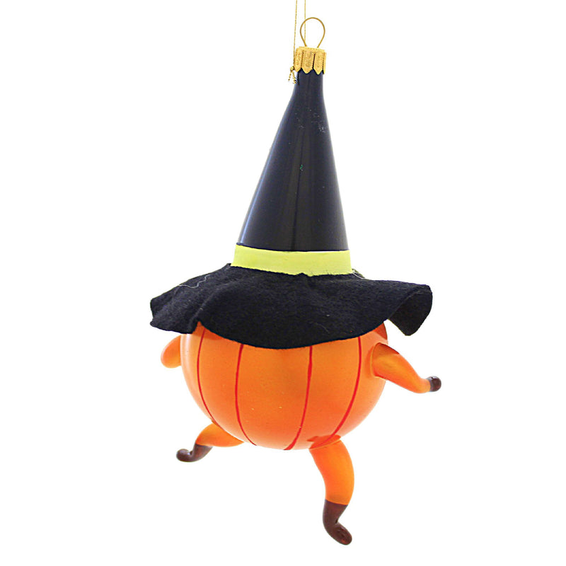 De Carlini Pumpkin Man With Black Witch's Hat - - SBKGifts.com
