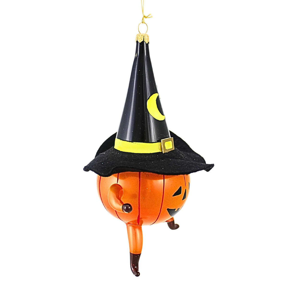De Carlini Italian Ornaments Pumpkin Witch - - SBKGifts.com
