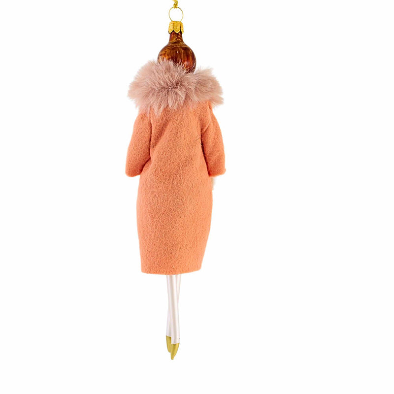 De Carlini Italian Ornaments Amelie In Pink Coat - - SBKGifts.com