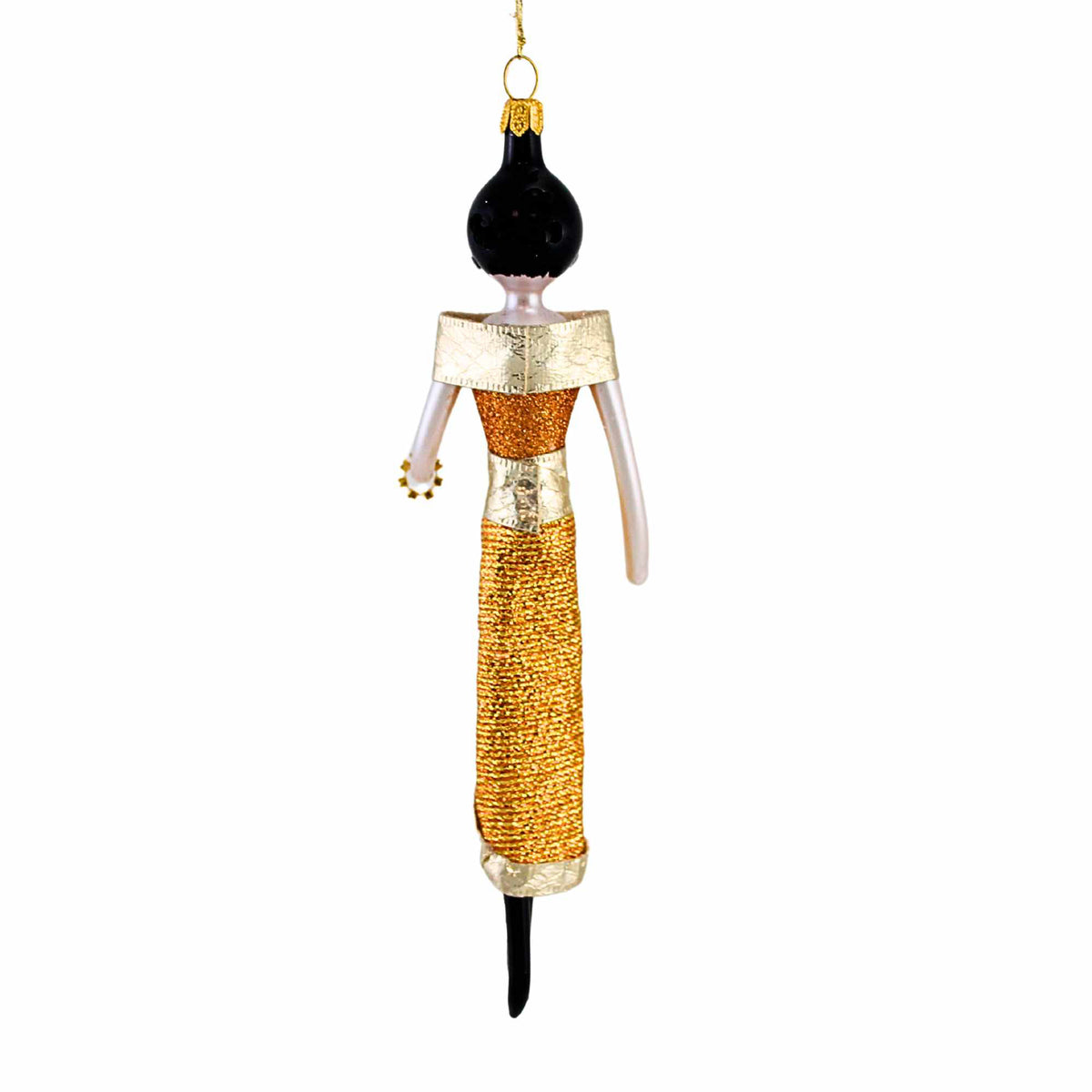 De Carlini Italian Ornaments Willow In Metallic Wrap Skirt - - SBKGifts.com