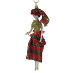 De Carlini Chloe In Gliitered Plaid Skirt Ornament Italina Diva Lady Do7549 (48465)