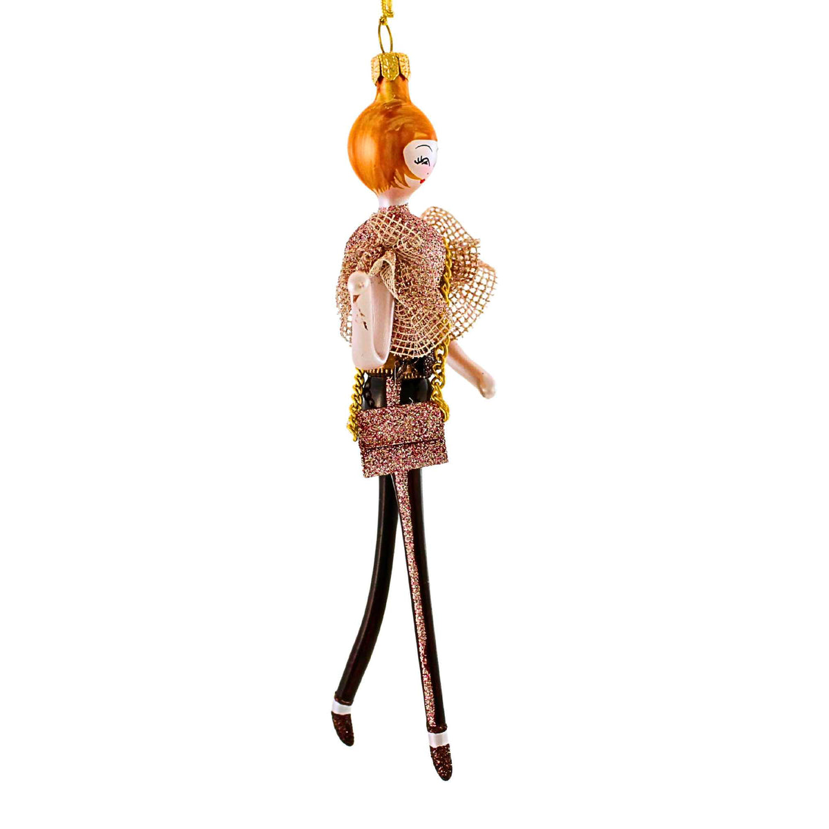 De Carlini Italian Ornaments Lorene In Brown Legging - - SBKGifts.com